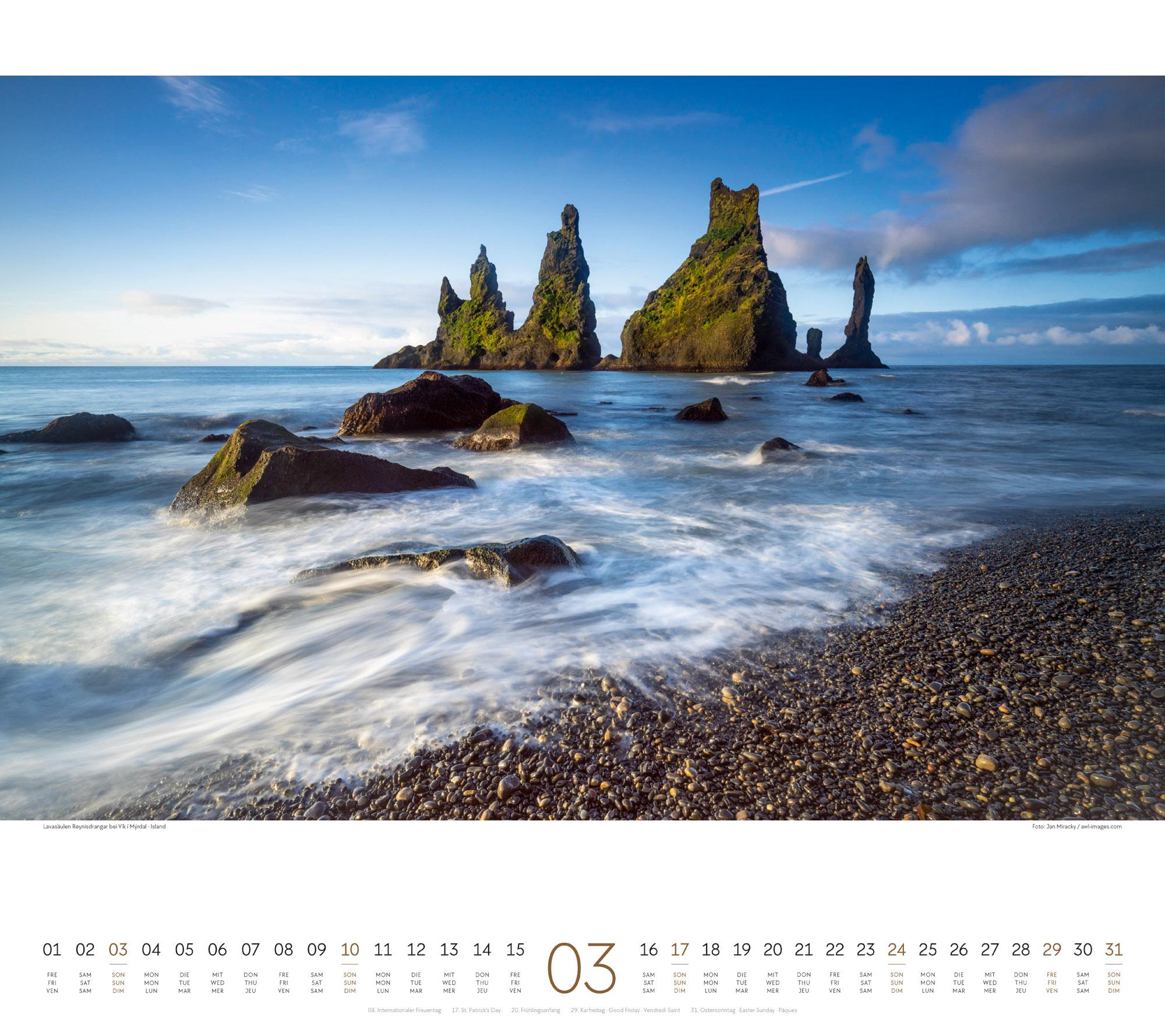 Beispielinhalt (Bild) Wasser Kalender 2024