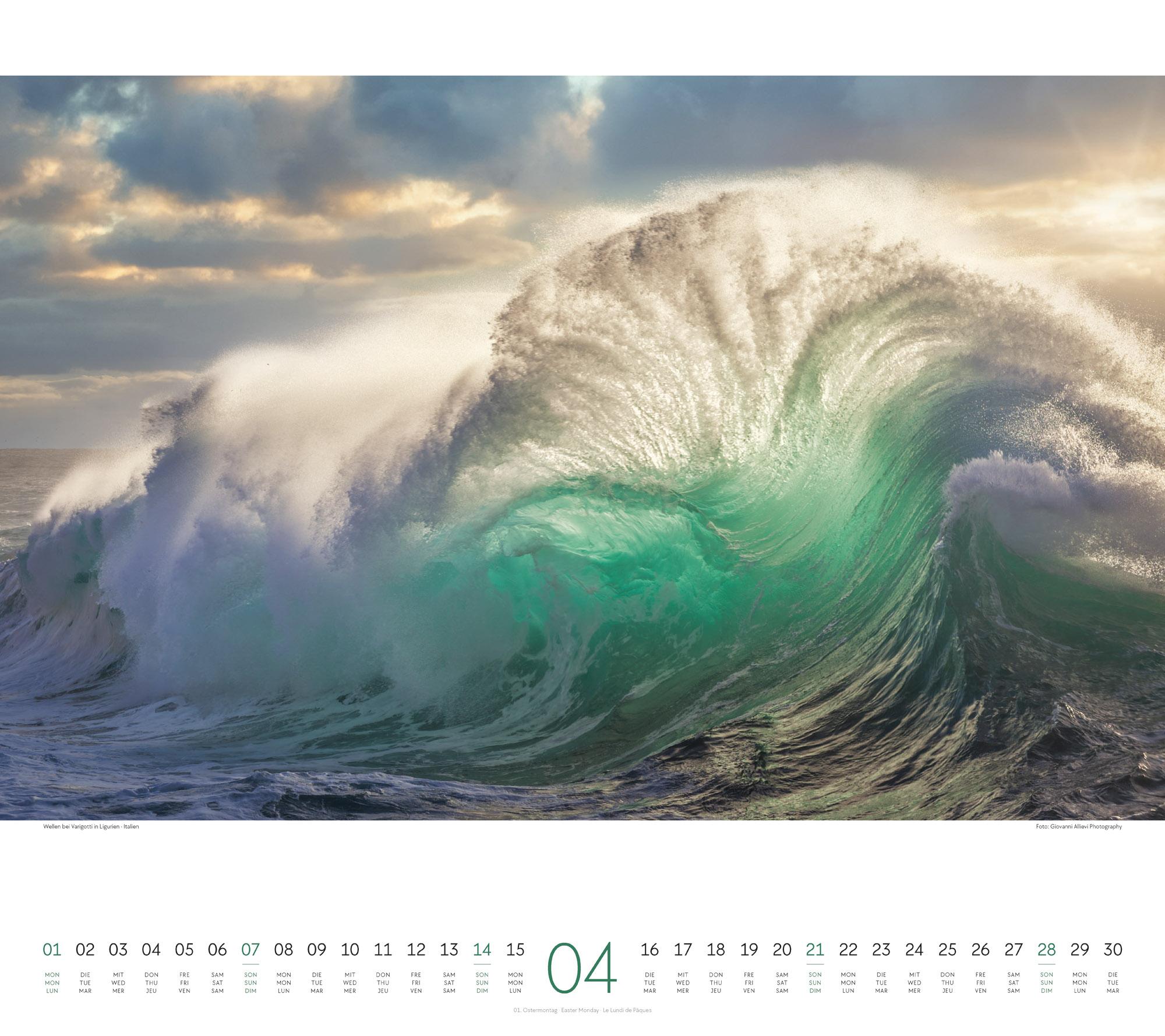 Beispielinhalt (Bild) Wasser Kalender 2024