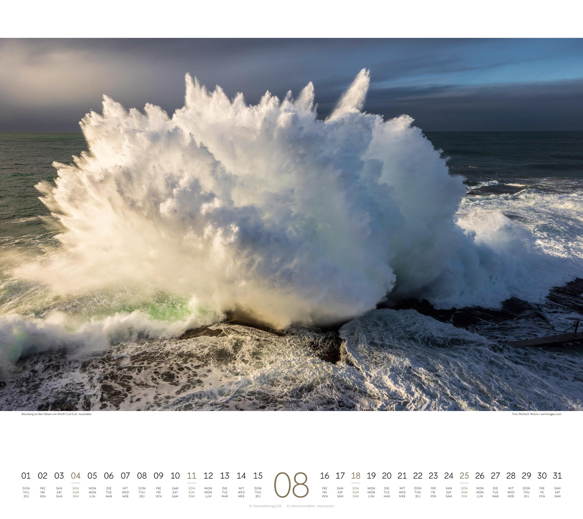 Beispielinhalt (Bild) Wasser Kalender 2024