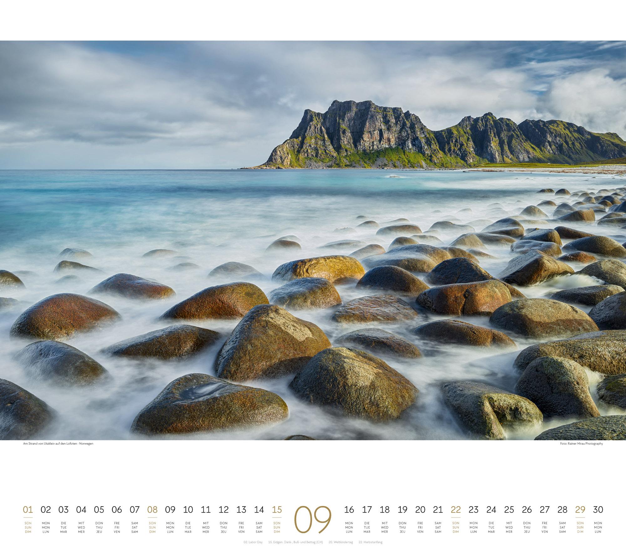 Beispielinhalt (Bild) Wasser Kalender 2024