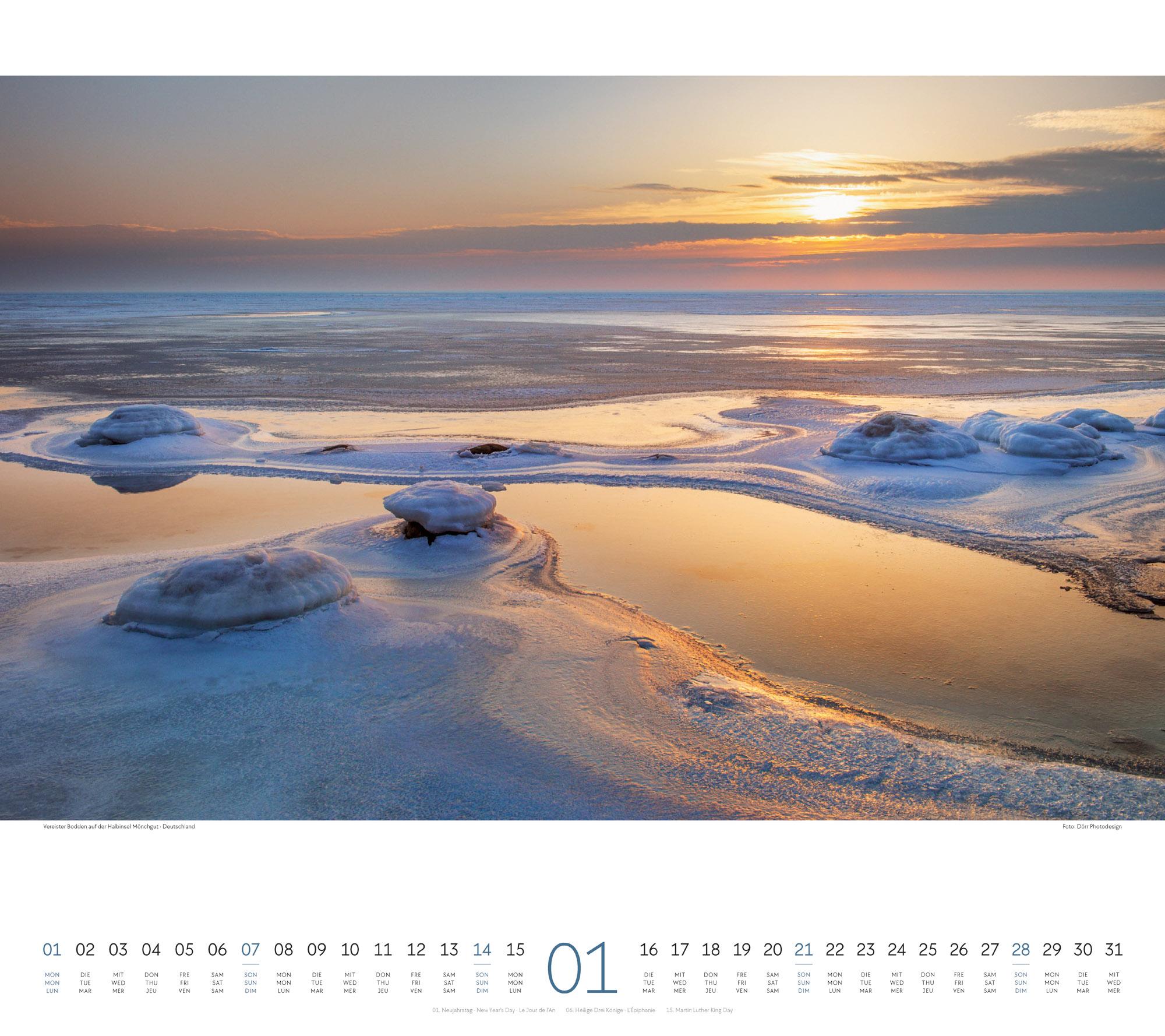 Beispielinhalt (Bild) Wasser Kalender 2024