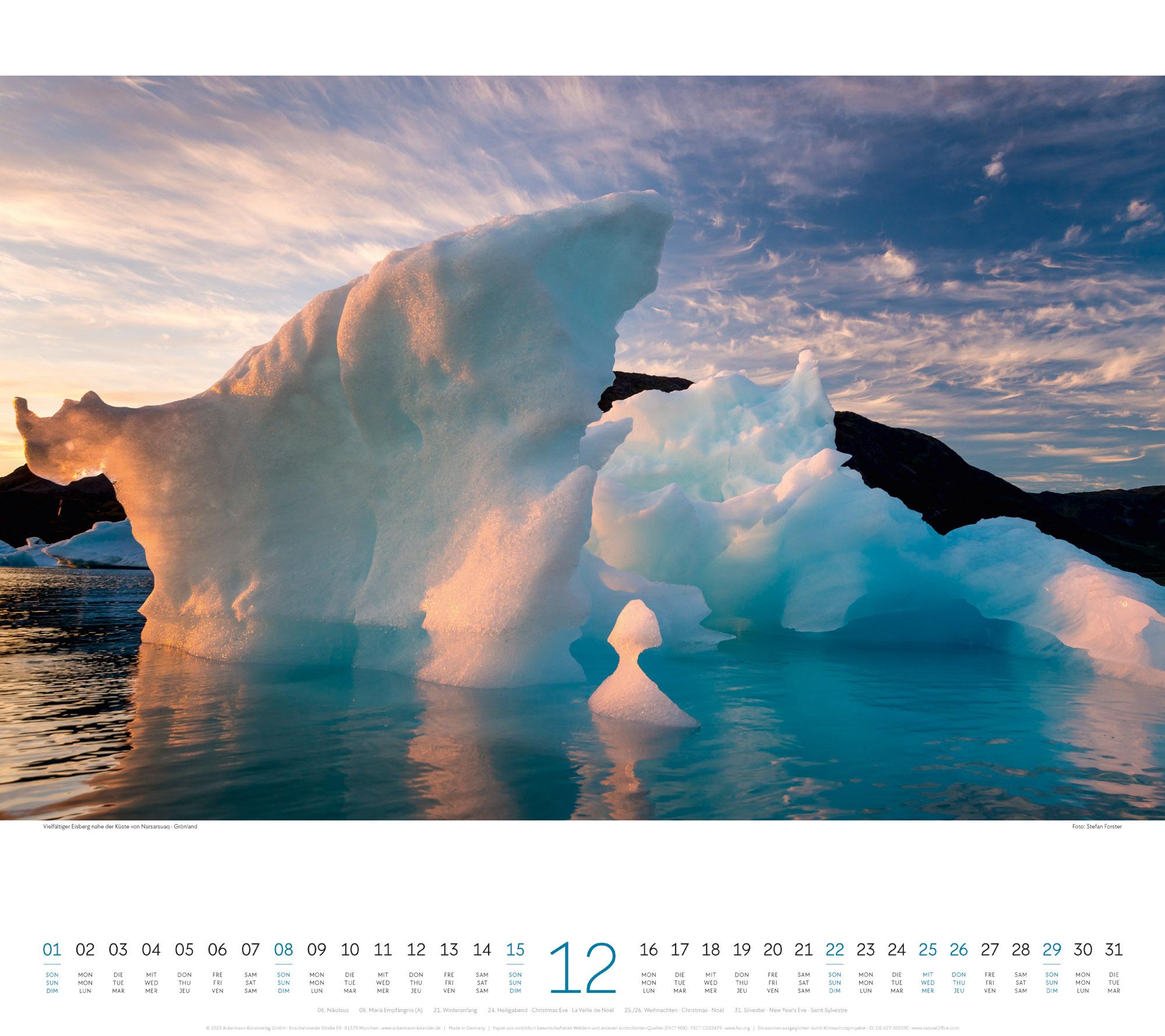 Beispielinhalt (Bild) Wasser Kalender 2024