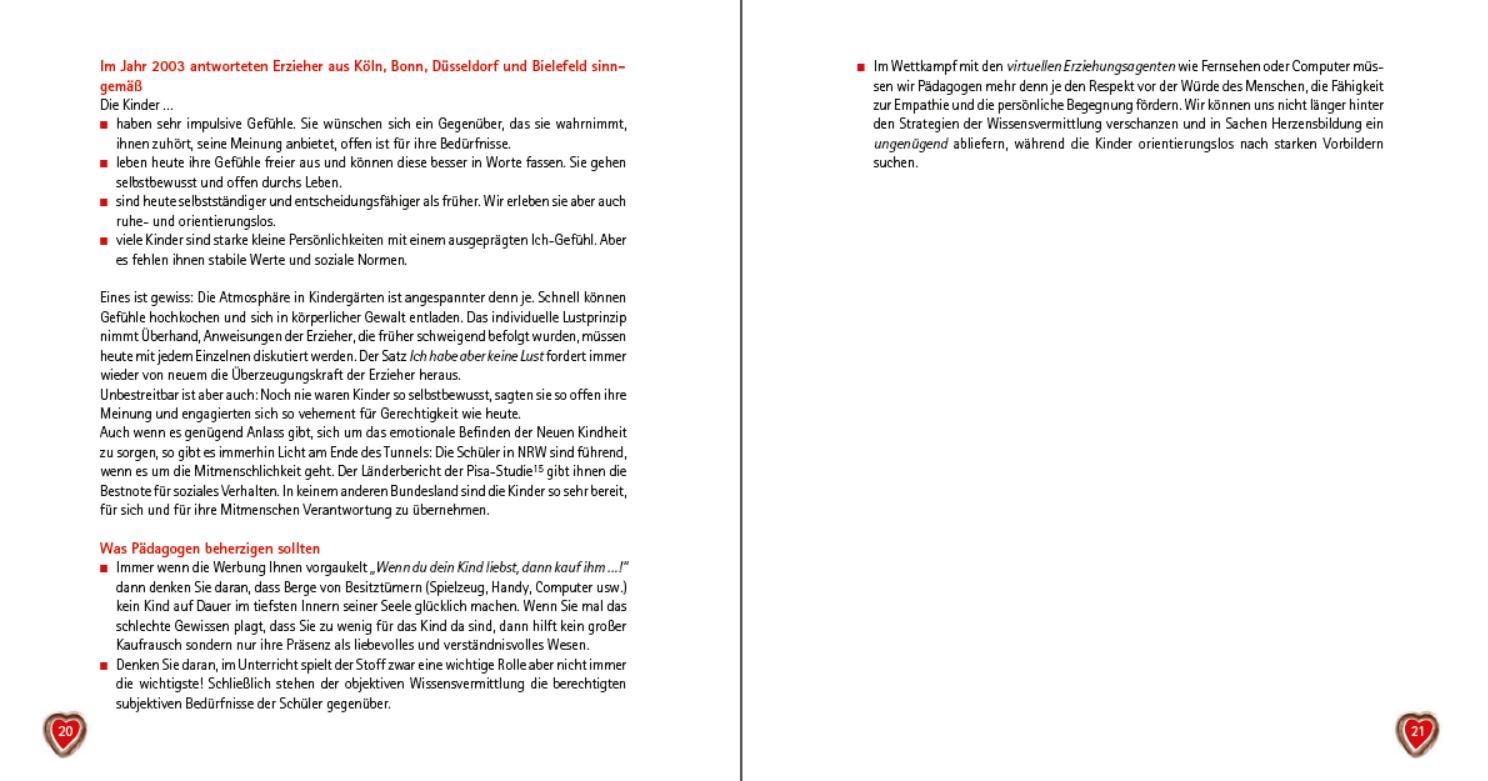 Beispielinhalt (Bild) Das Schatzbuch der Herzensbildung