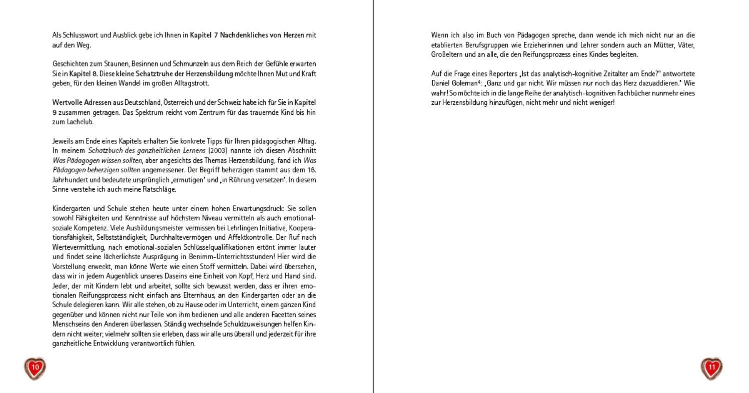 Beispielinhalt (Bild) Das Schatzbuch der Herzensbildung