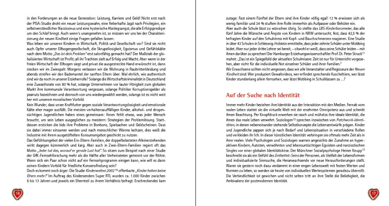 Beispielinhalt (Bild) Das Schatzbuch der Herzensbildung