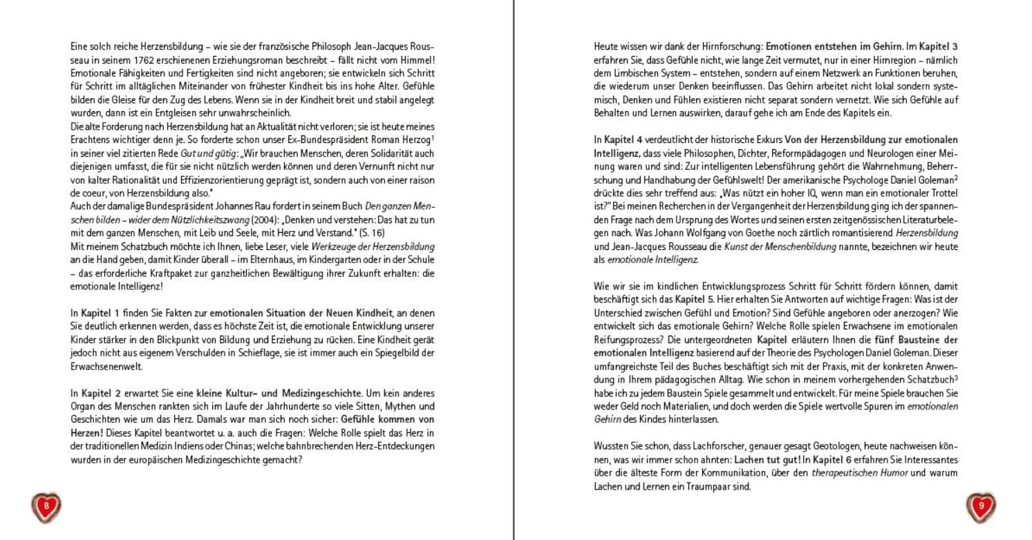 Beispielinhalt (Bild) Das Schatzbuch der Herzensbildung