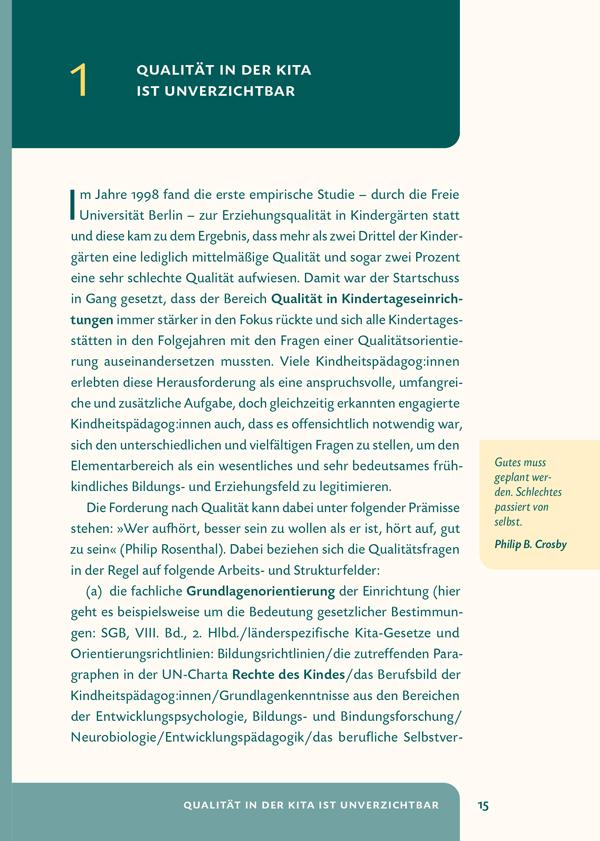 Beispielinhalt (Bild) Elementarpädagogische Grundsätze auf den Punkt gebracht