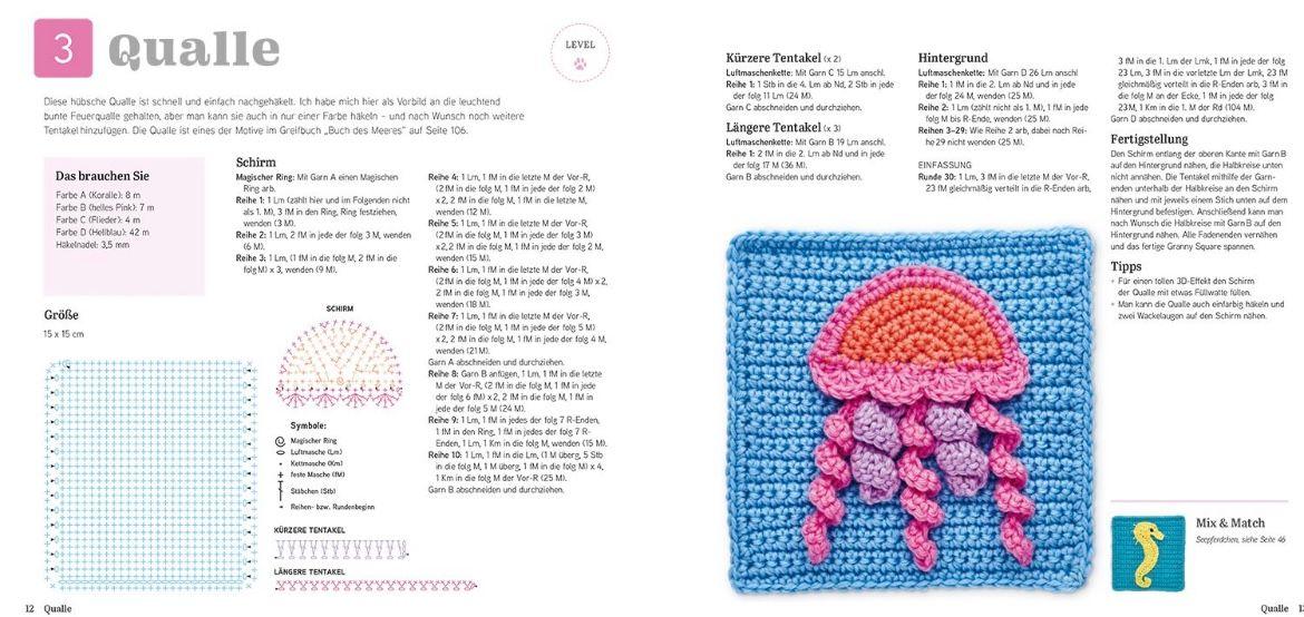 Beispielinhalt (Bild) Tiere häkeln in Granny Squares