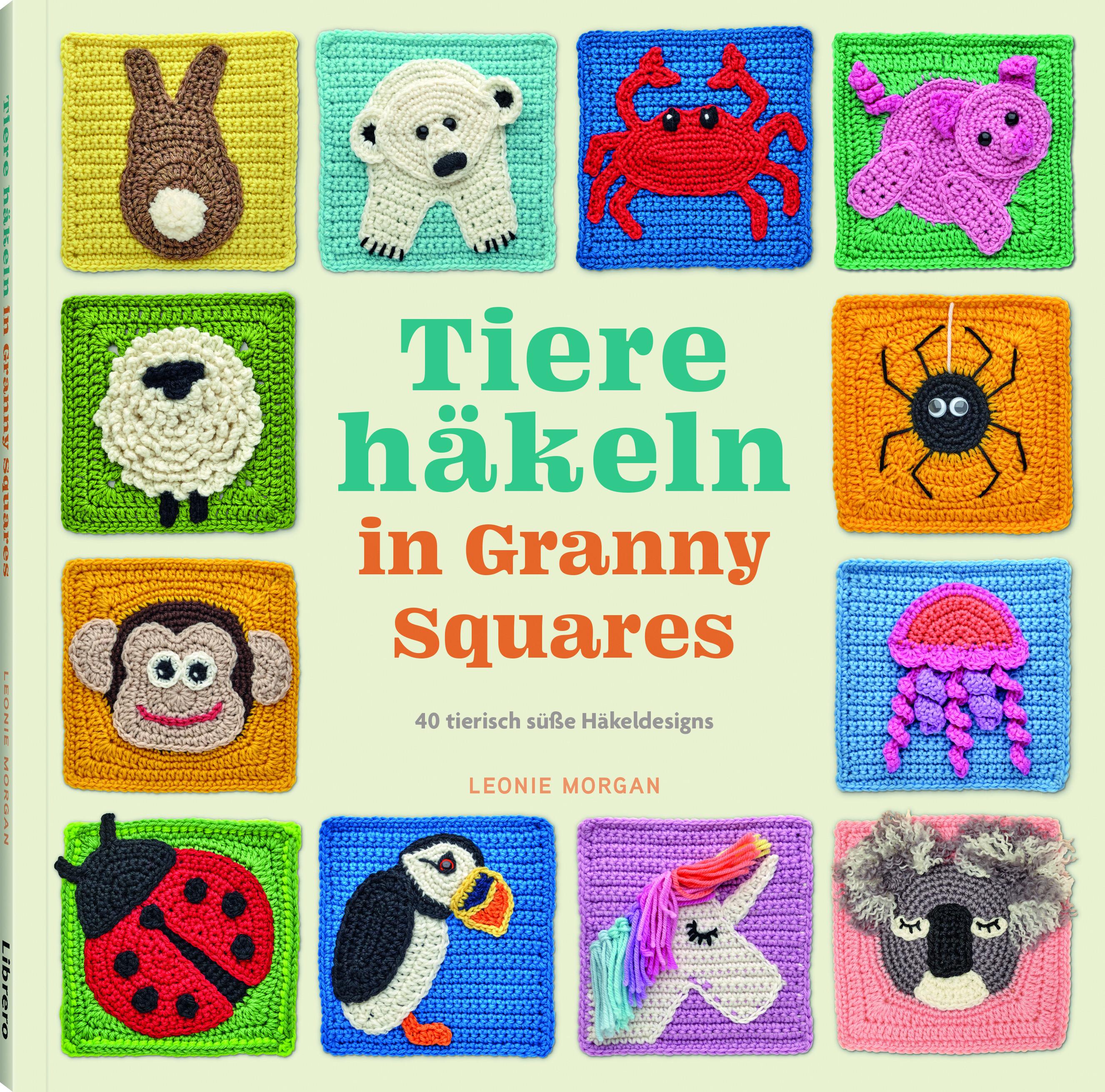 Vorderes Coverbild Tiere häkeln in Granny Squares