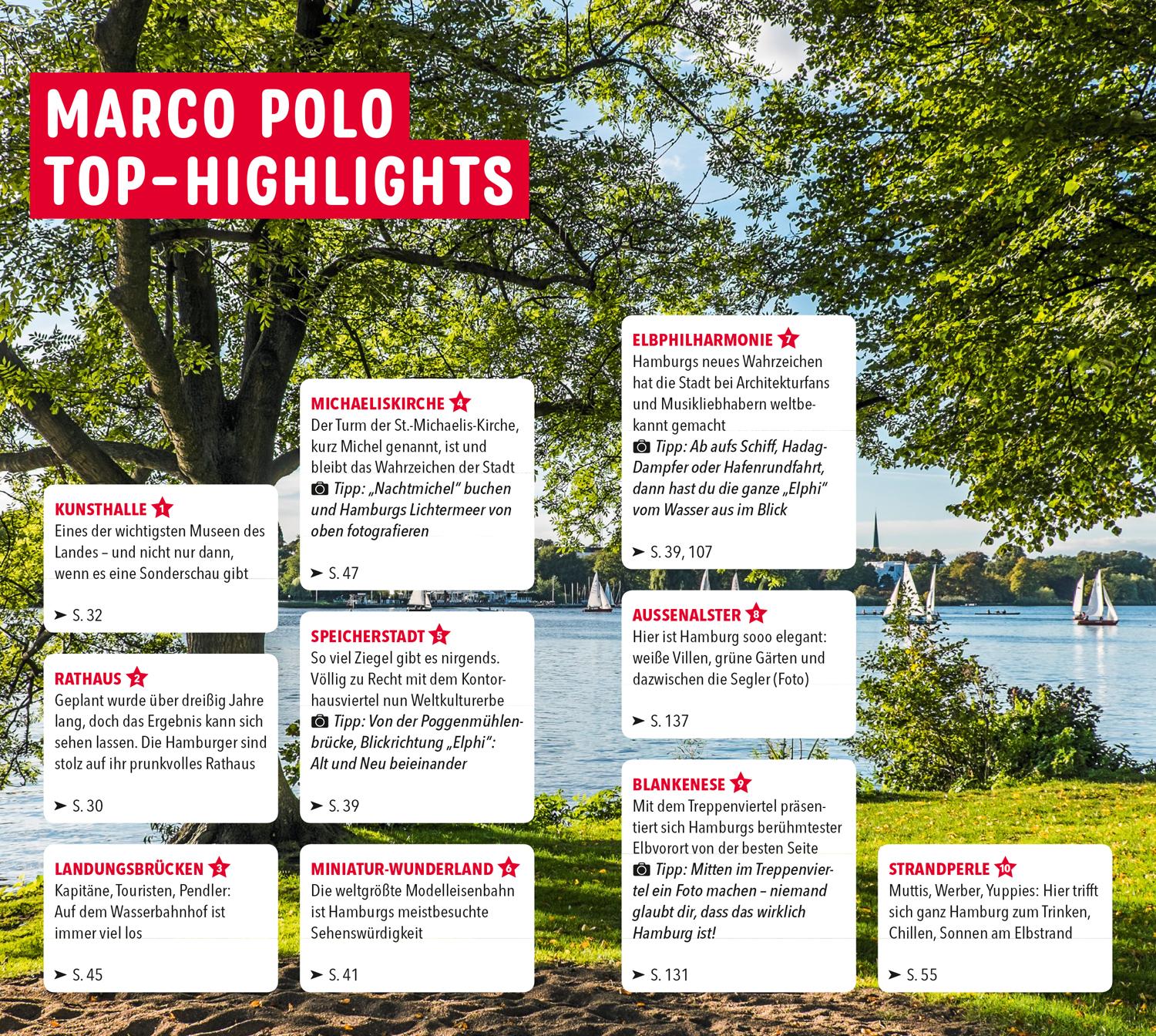 Beispielinhalt (Bild) MARCO POLO Reiseführer Hamburg