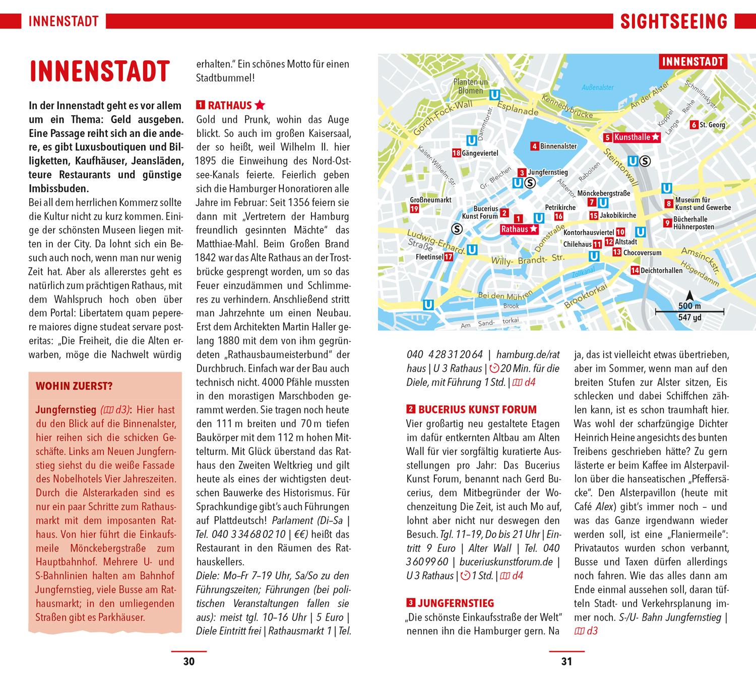 Beispielinhalt (Bild) MARCO POLO Reiseführer Hamburg