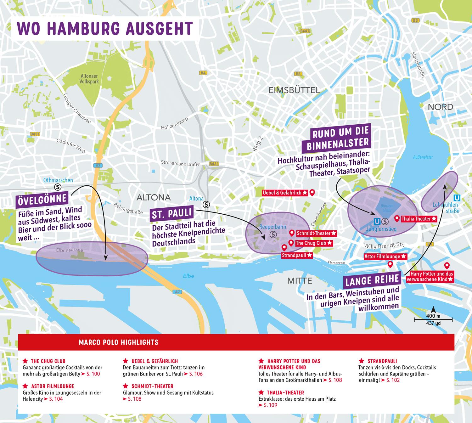 Beispielinhalt (Bild) MARCO POLO Reiseführer Hamburg