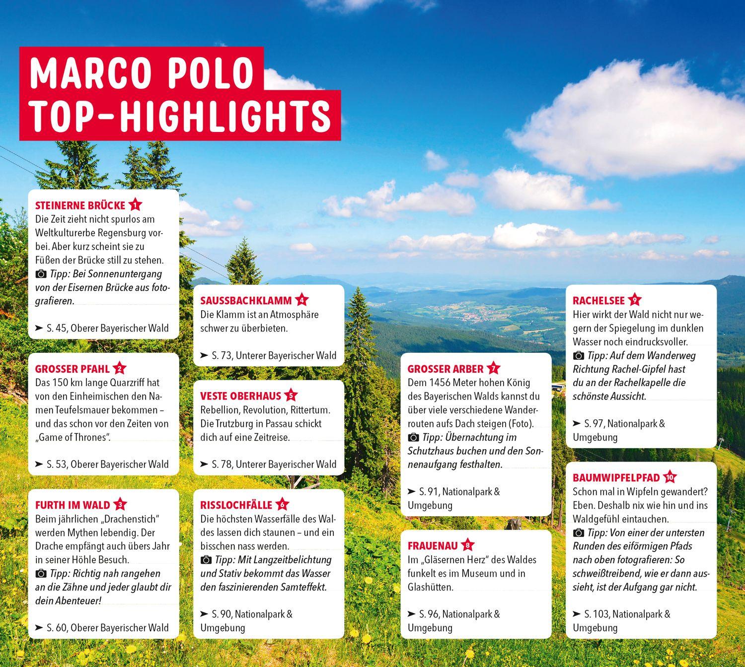 Beispielinhalt (Bild) MARCO POLO Reiseführer Bayerischer Wald