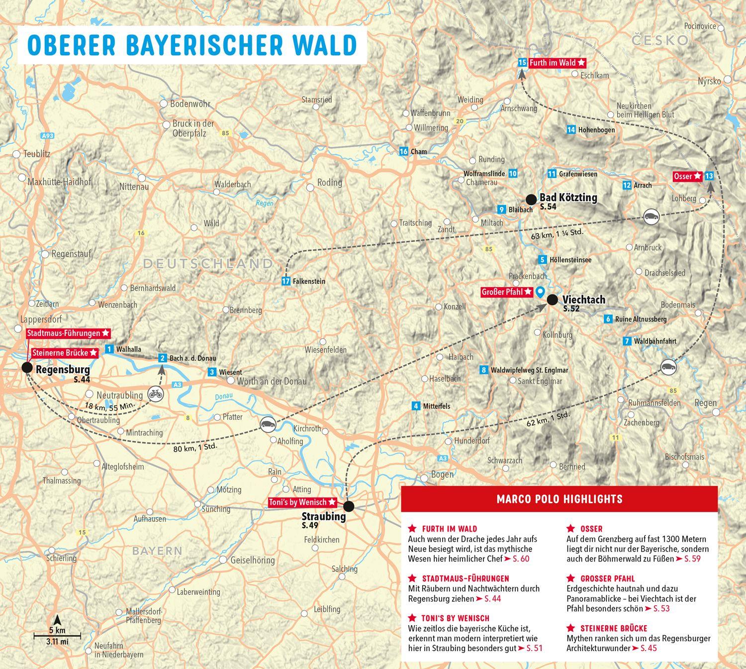 Beispielinhalt (Bild) MARCO POLO Reiseführer Bayerischer Wald