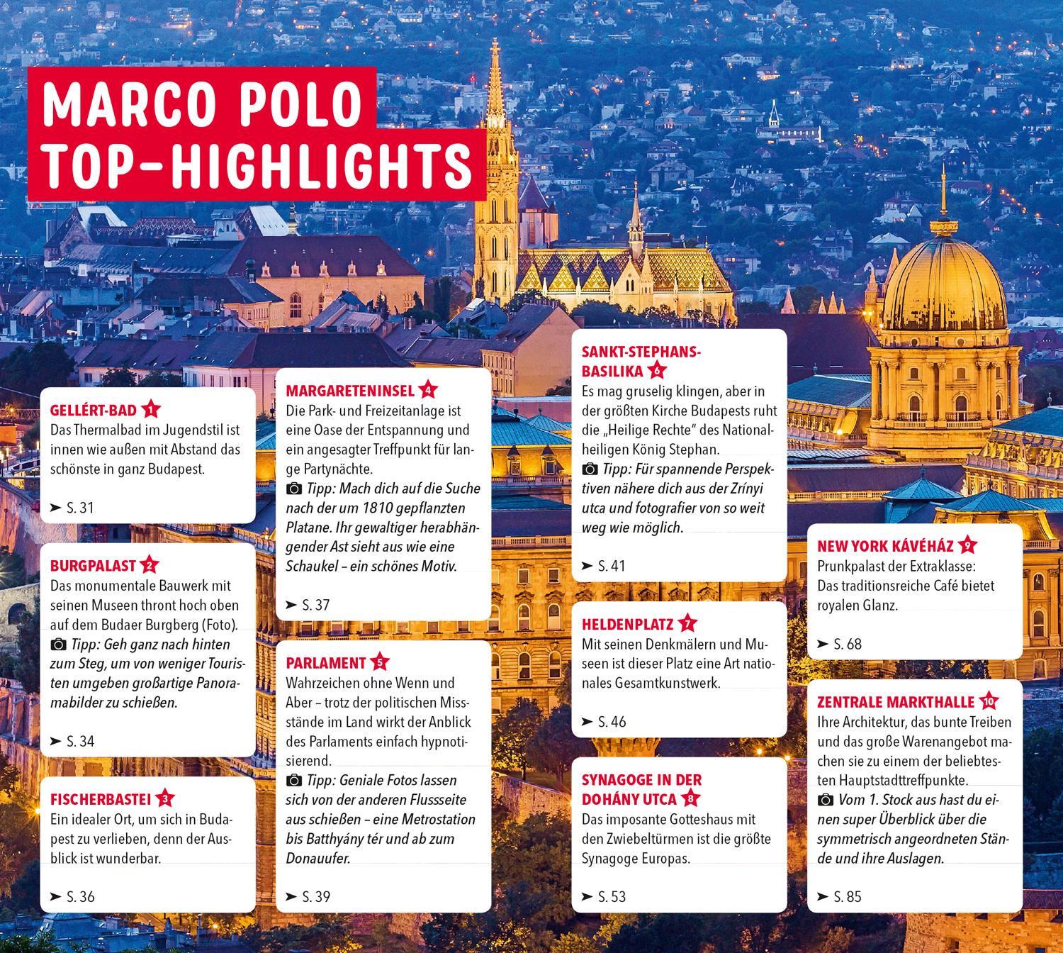 Beispielinhalt (Bild) MARCO POLO Reiseführer Budapest