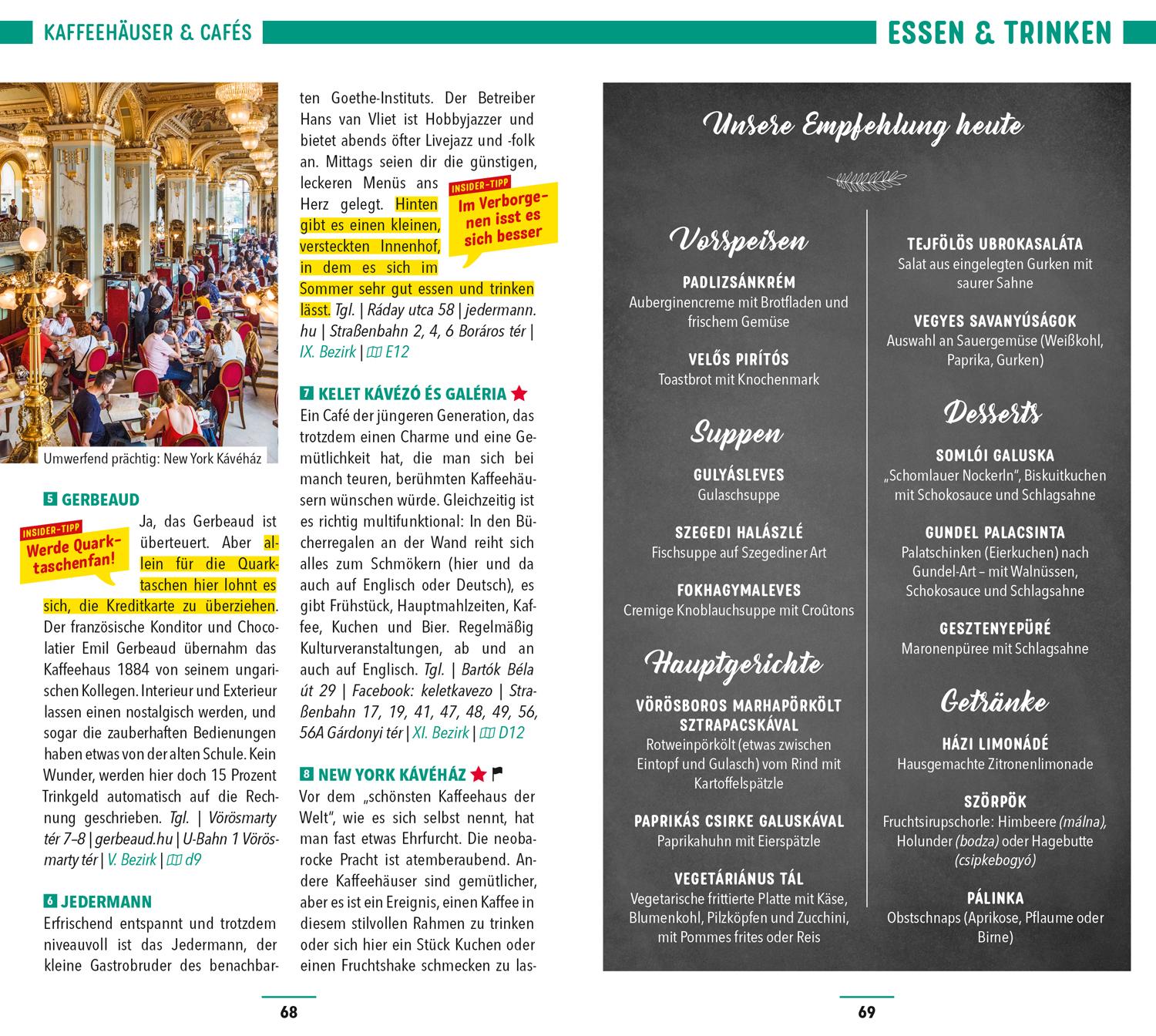 Beispielinhalt (Bild) MARCO POLO Reiseführer Budapest