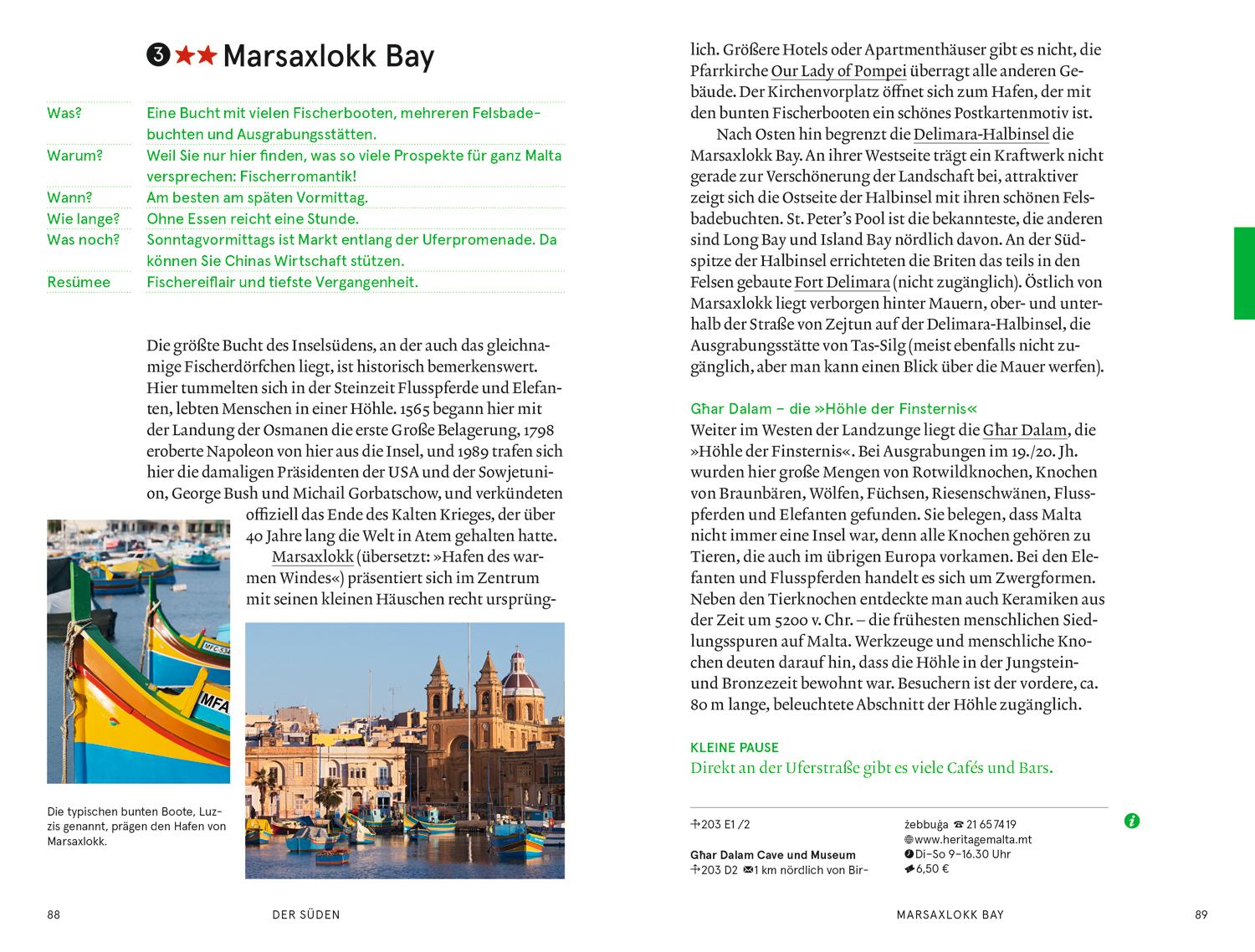 Beispielinhalt (Bild) Baedeker SMART Reiseführer Malta