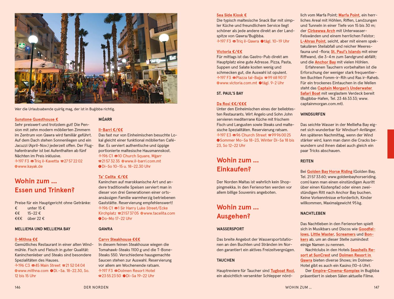 Beispielinhalt (Bild) Baedeker SMART Reiseführer Malta
