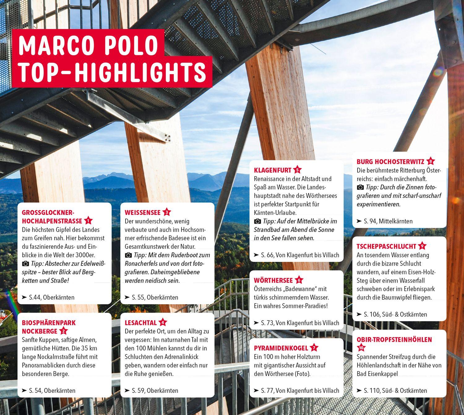Beispielinhalt (Bild) MARCO POLO Reiseführer Kärnten