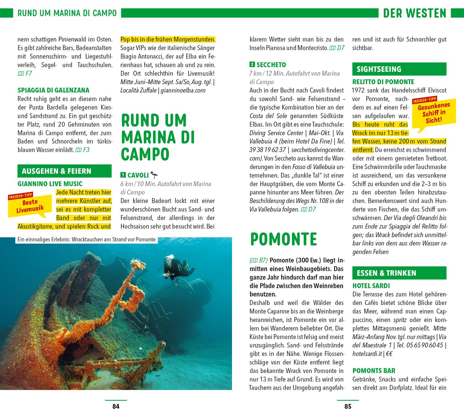 Beispielinhalt (Bild) MARCO POLO Reiseführer Elba, Toskanischer Archipel