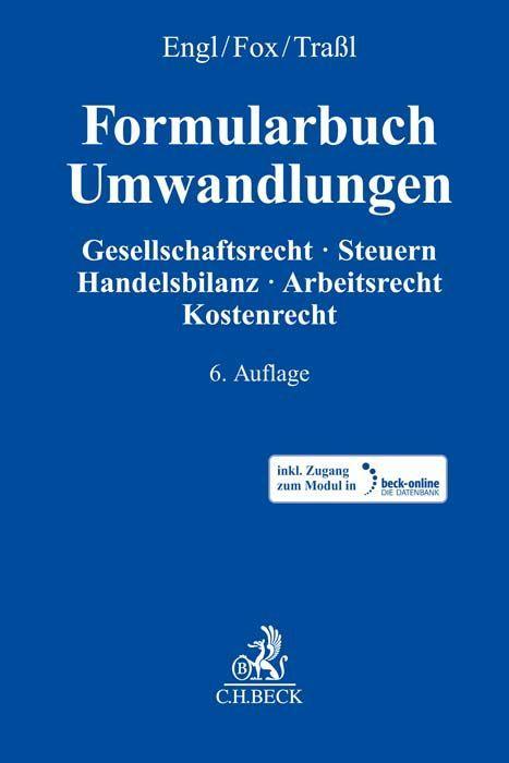 Vorderes Coverbild Formularbuch Umwandlungen
