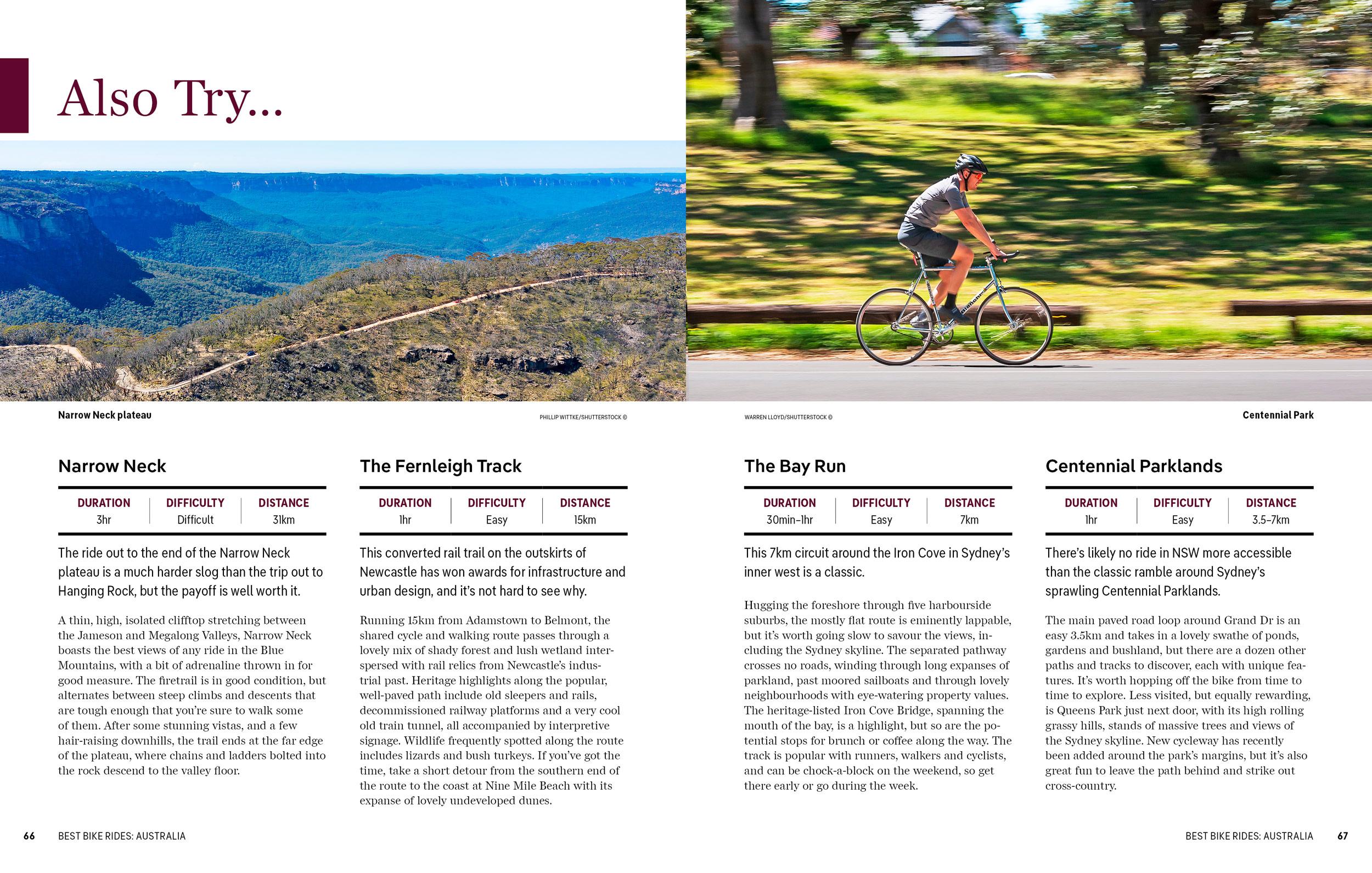 Beispielinhalt (Bild) Lonely Planet Best Bike Rides Australia