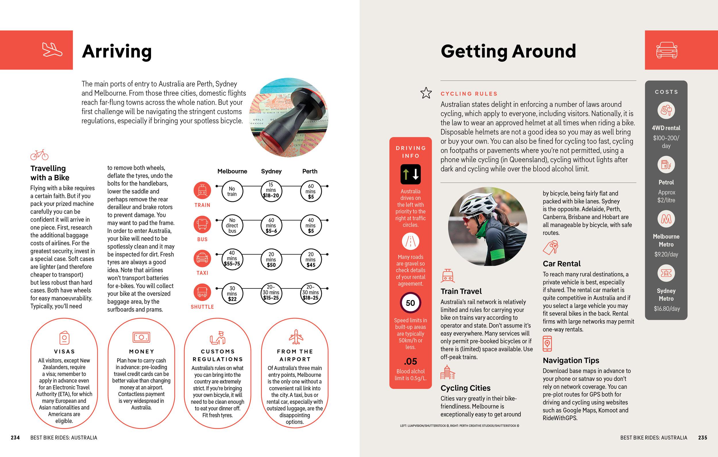 Beispielinhalt (Bild) Lonely Planet Best Bike Rides Australia
