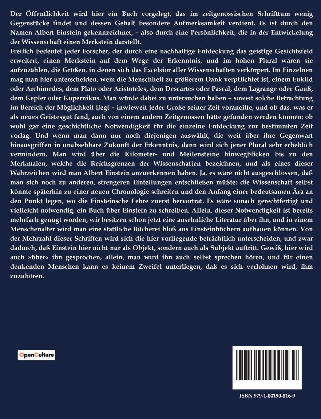 Rückseitencover Einstein