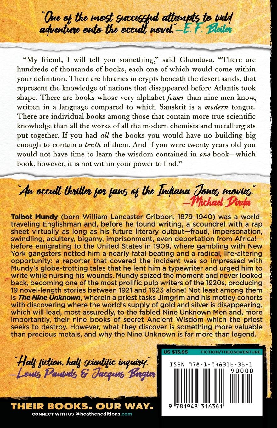 Rückseitencover The Nine Unknown (Heathen Edition)