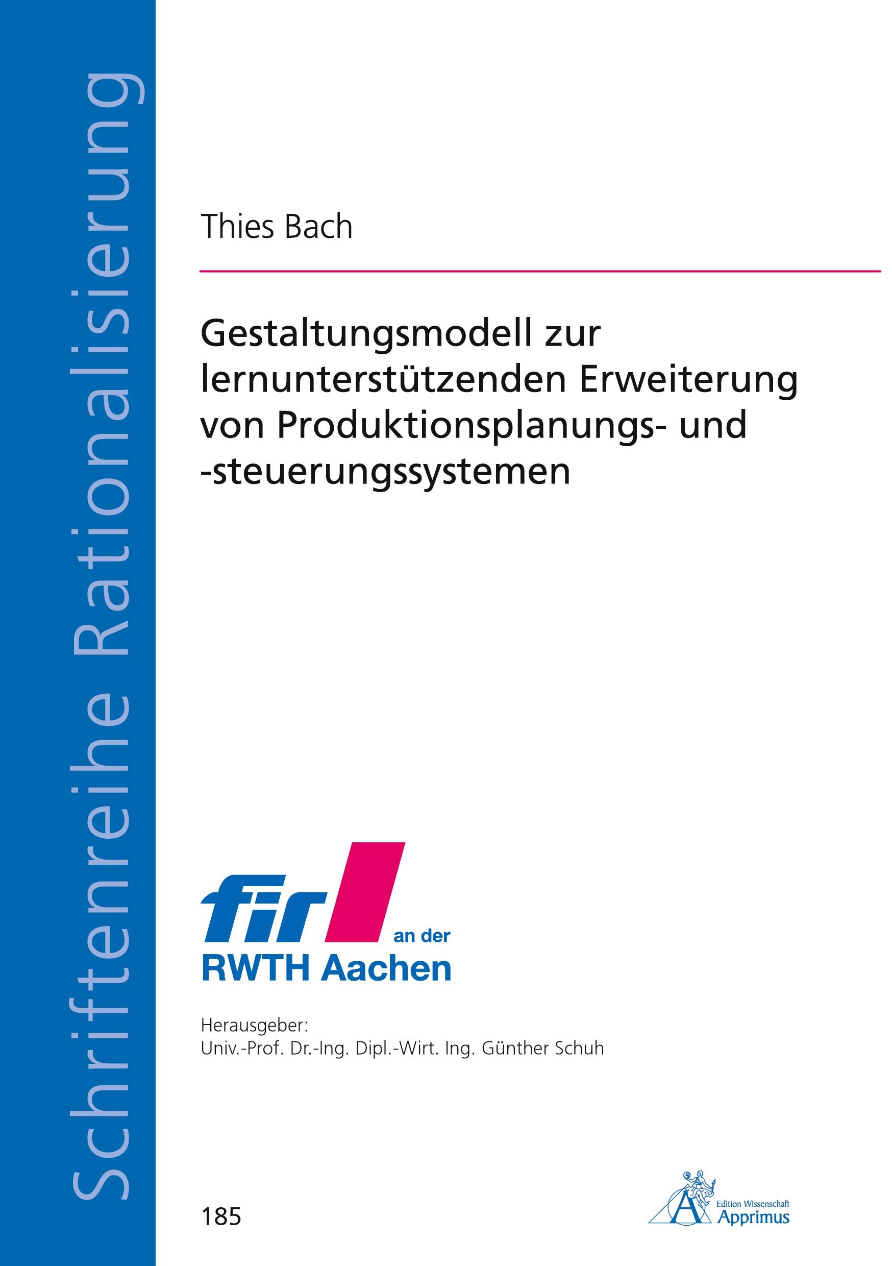 Vorderes Coverbild Gestaltungsmodell zur lernunterstützenden Erweiterung von Produktionsplanungs- und -steuerungssystemen