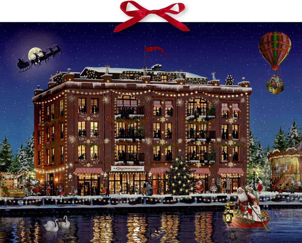 Vorderes Coverbild Wand-Adventskalender - Willkommen im Weihnachtshaus