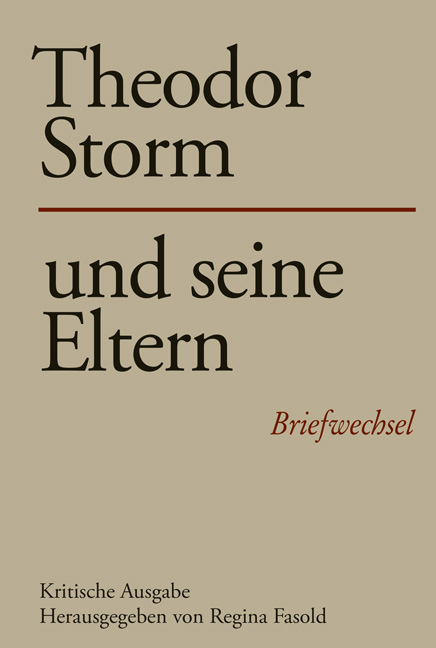 Vorderes Coverbild Theodor Storm und seine Eltern