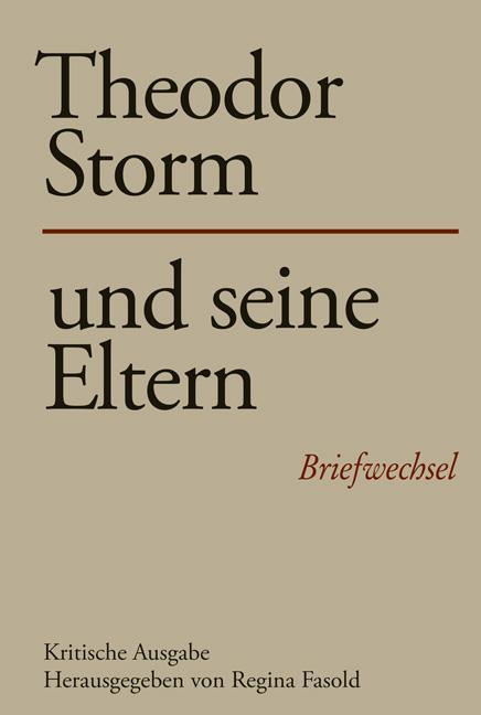 Vorderes Coverbild Theodor Storm und seine Eltern
