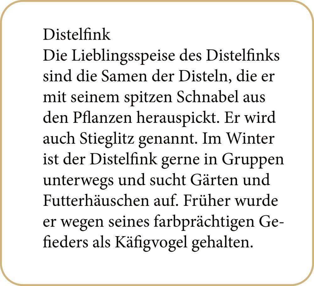 Beispielinhalt (Bild) Sound-Adventskalender - Unsere Vögel im Winter