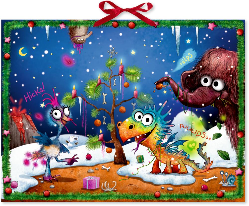 Vorderes Coverbild Sound-Adventskalender - Furzipups der Knatterdrache feiert Weihnachten