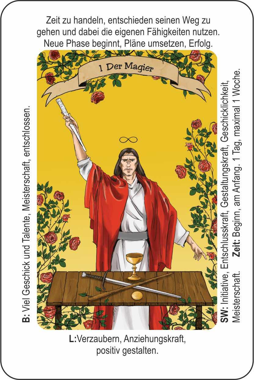 Beispielinhalt (Bild) Tarotkarten by Angelina für Anfänger