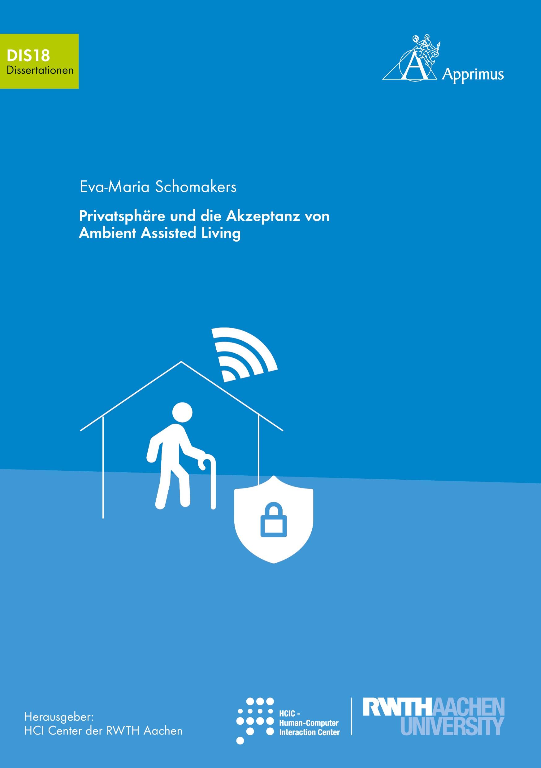 Vorderes Coverbild Privatsphäre und die Akzeptanz von Ambient Assisted Living