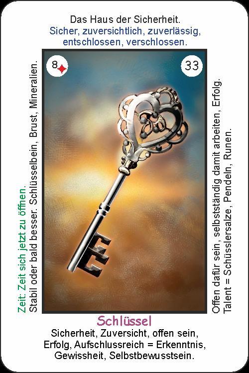 Beispielinhalt (Bild) Angelinas 40 mystische Beginner - Lenormandkarten