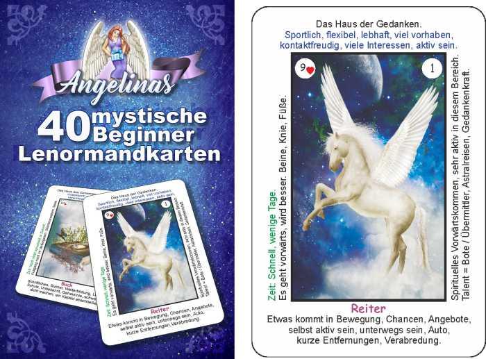 Vorderes Coverbild Angelinas 40 mystische Beginner - Lenormandkarten