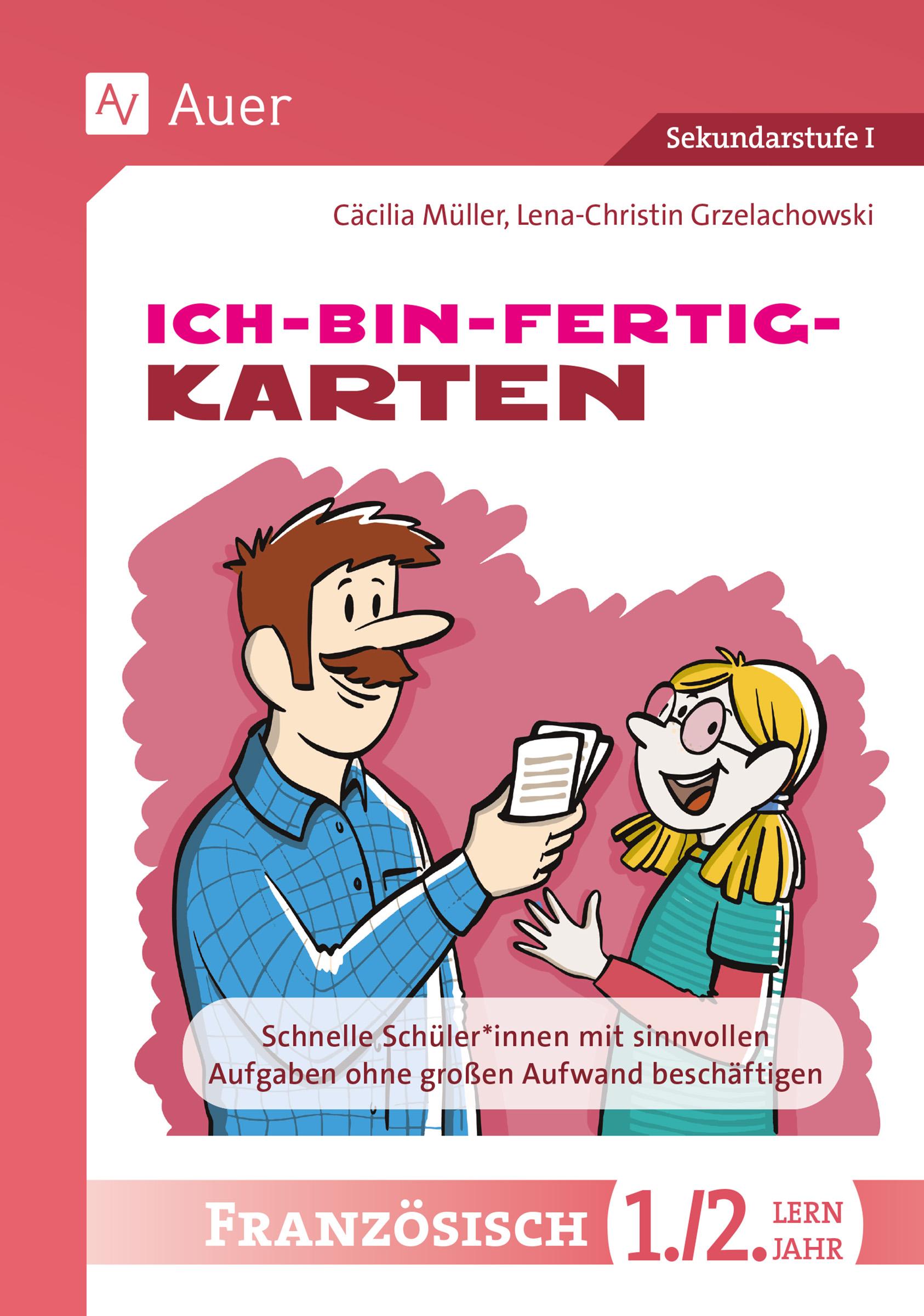 Vorderes Coverbild Ich-bin-fertig-Karten Französisch Lernjahr 1-2