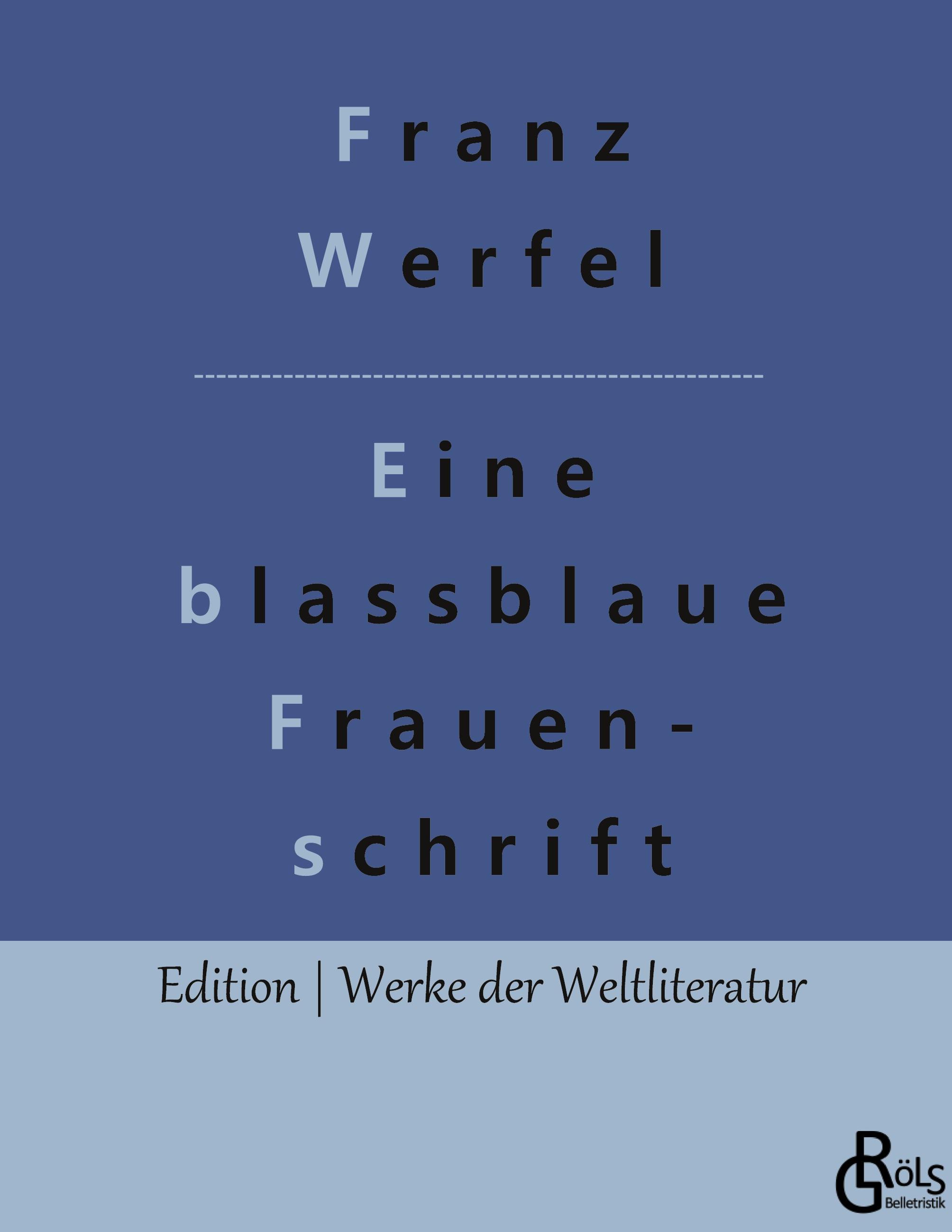 Vorderes Coverbild Eine blassblaue Frauenschrift