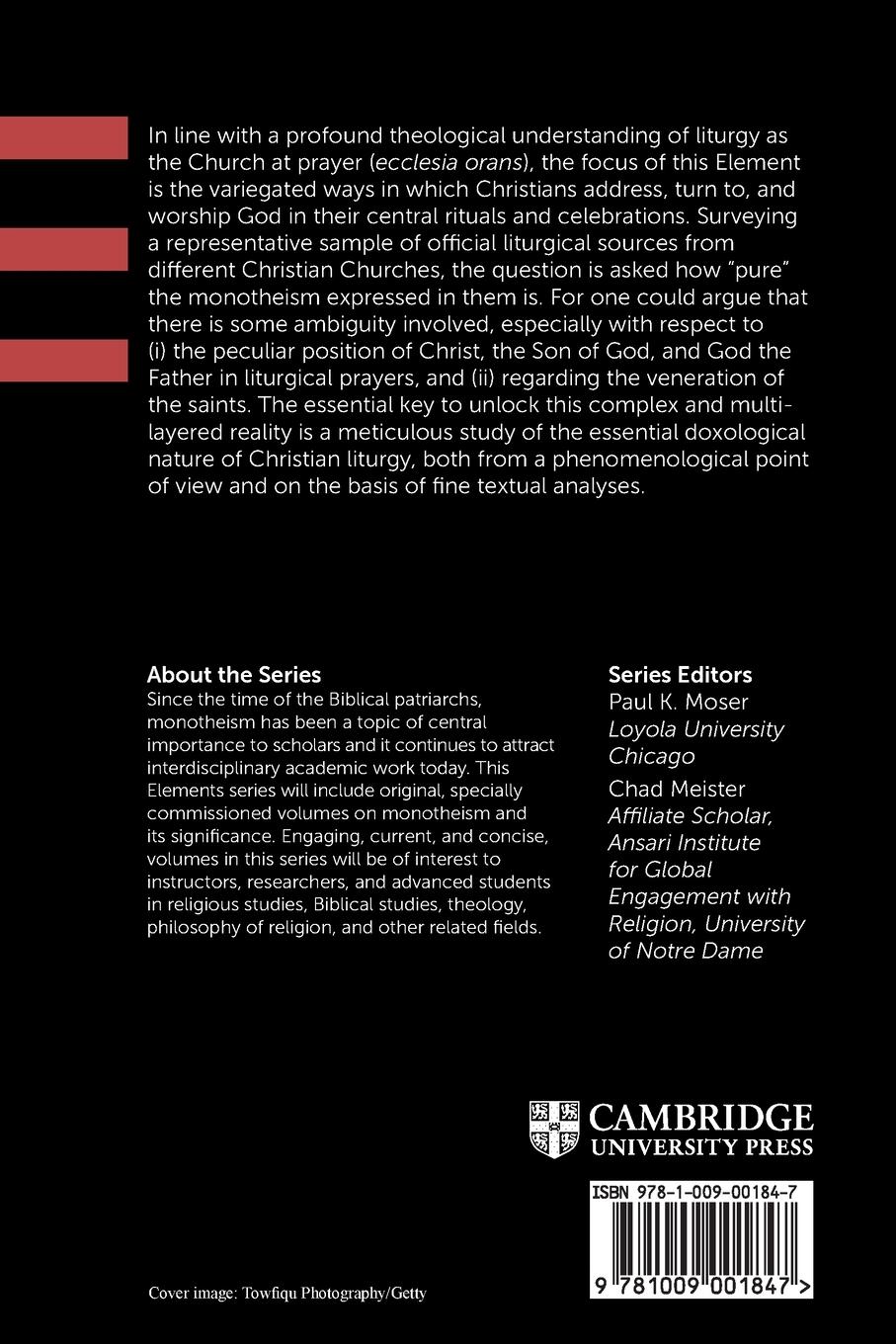 Rückseitencover Monotheism in Christian Liturgy