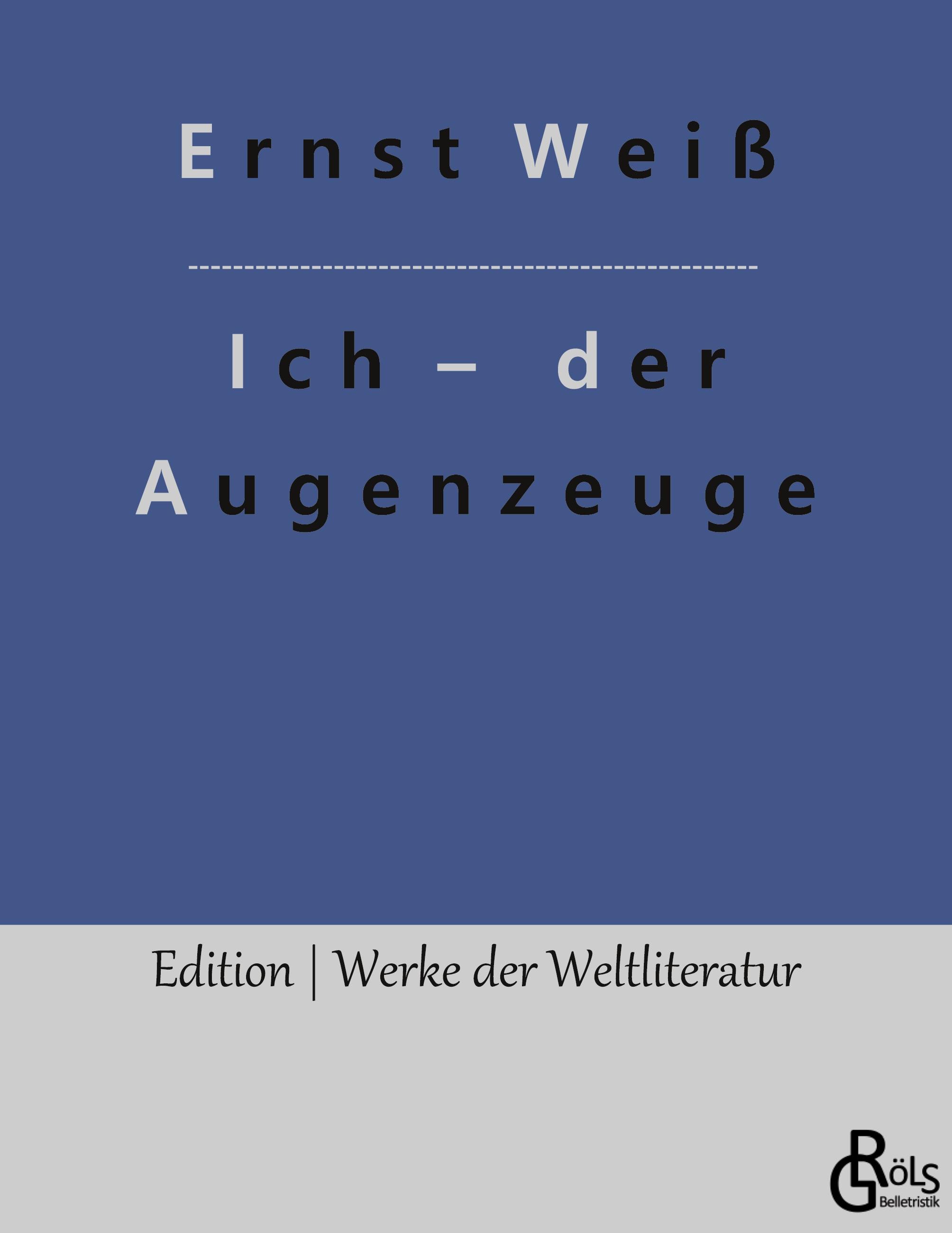 Vorderes Coverbild Ich - der Augenzeuge