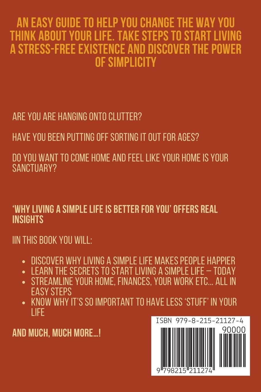Rückseitencover Why Living A Simple Life Is Better For You
