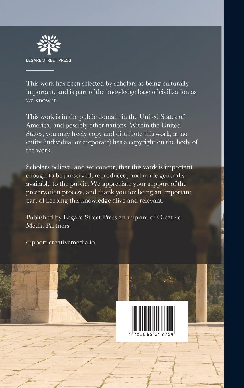 Rückseitencover The Survey of Western Palestine. The Fauna and Flora of Palestine