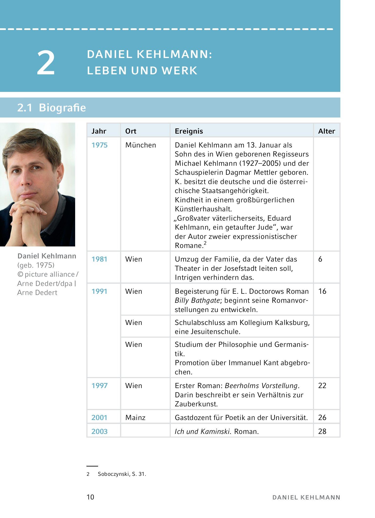 Beispielinhalt (Bild) Ruhm  - Textanalyse und Interpretation