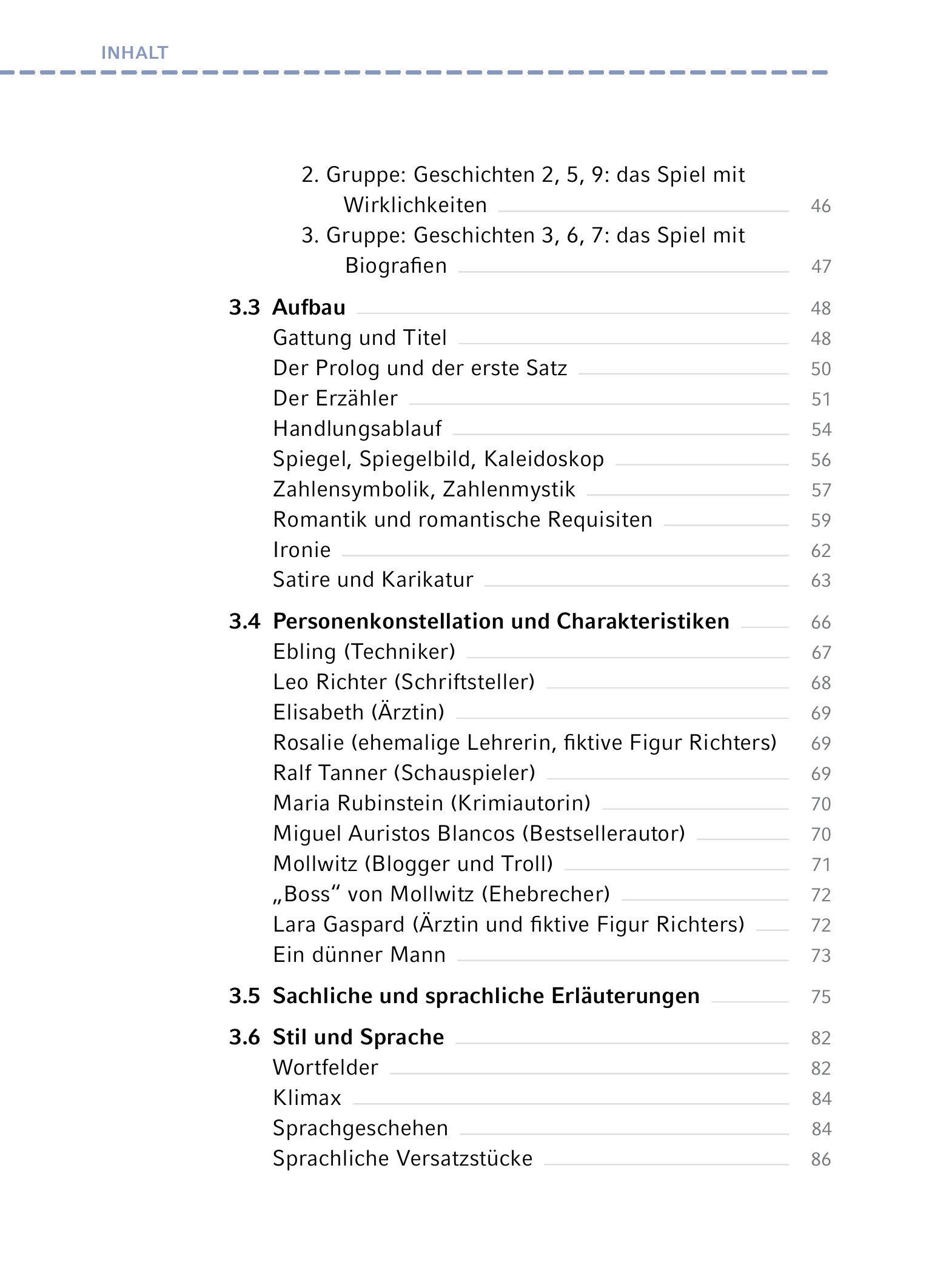 Beispielinhalt (Bild) Ruhm  - Textanalyse und Interpretation