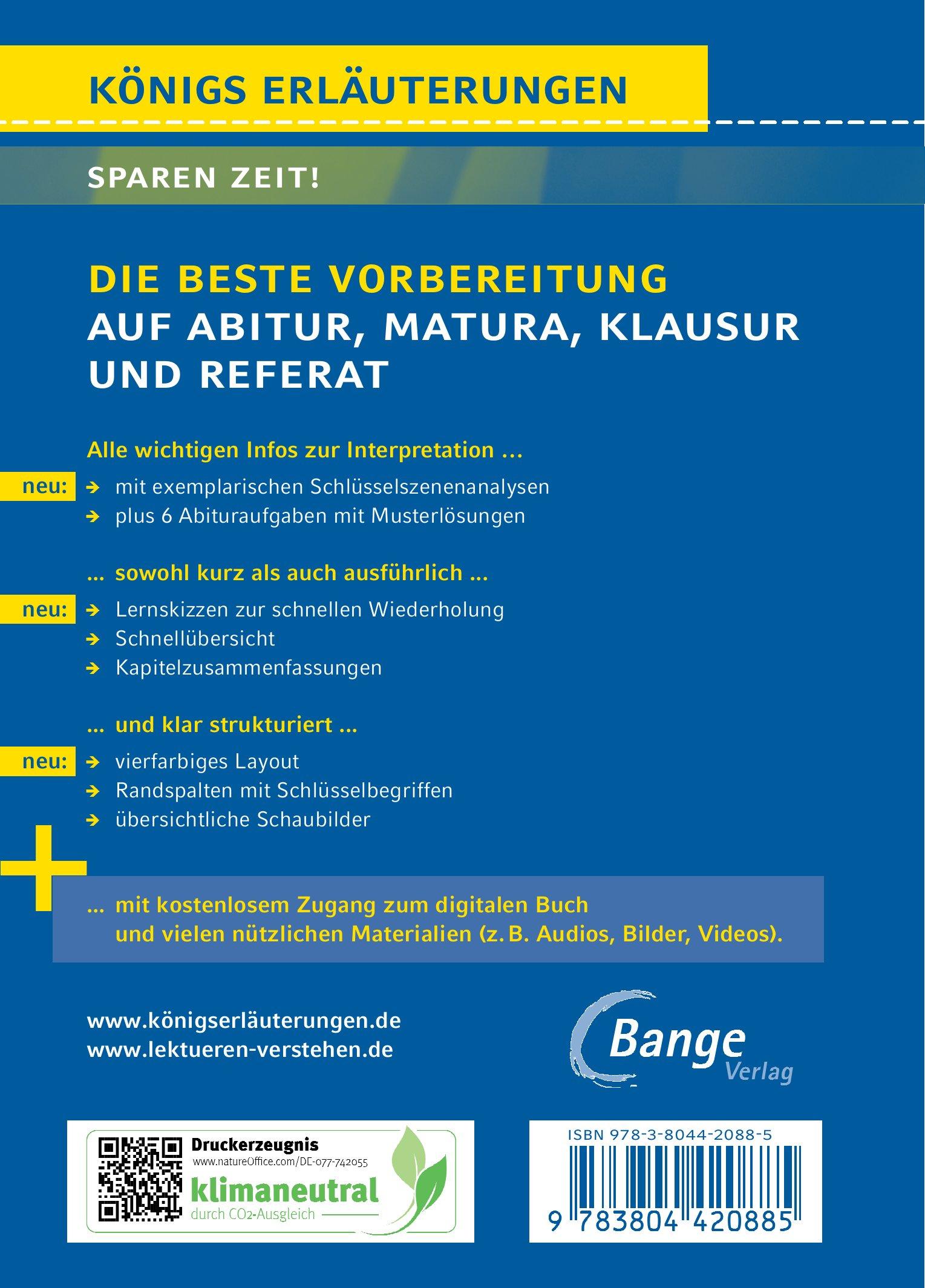 Rückseitencover Ruhm  - Textanalyse und Interpretation