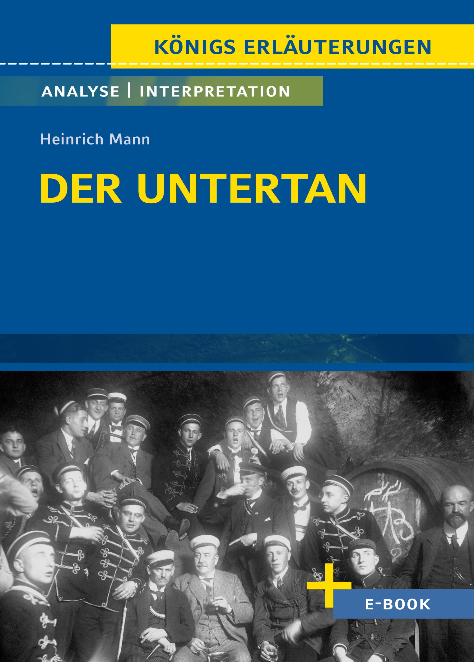 Vorderes Coverbild Der Untertan  - Textanalyse und Interpretation
