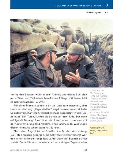 Beispielinhalt (Bild) Im Westen nichts Neues von Erich Maria Remarque - Textanalyse und Interpretation